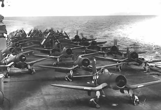 Corsairs on flight deck